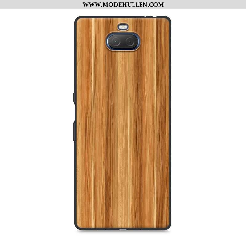 Hülle Sony Xperia 10 Plus Muster Aus Holz Handy Case Anti-sturz Schutz Weiße