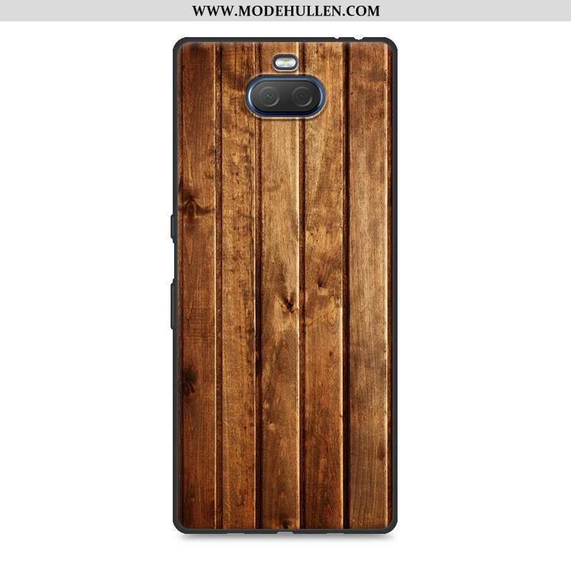 Hülle Sony Xperia 10 Plus Muster Aus Holz Handy Case Anti-sturz Schutz Weiße