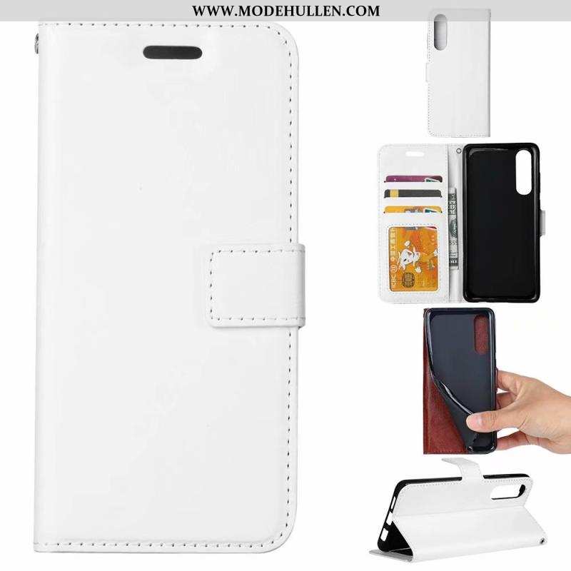 Hülle Sony Xperia 5 Lederhülle Muster Case Clamshell Schutz Handy Lila