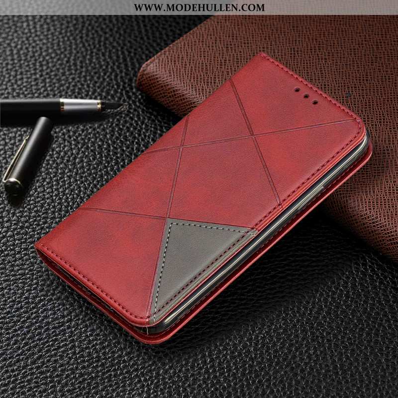 Hülle Sony Xperia 5 Lederhülle Schutz Folio Neu Case Handy Rote