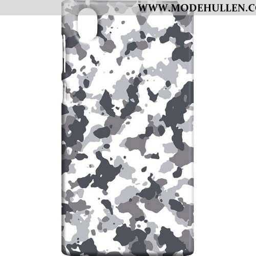 Hülle Sony Xperia L1 Muster Schutz Tarnung Handy Case Nubuck Camouflage