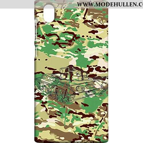 Hülle Sony Xperia L1 Muster Schutz Tarnung Handy Case Nubuck Camouflage