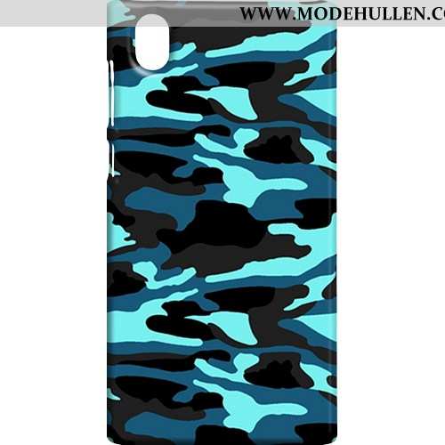 Hülle Sony Xperia L1 Muster Schutz Tarnung Handy Case Nubuck Camouflage