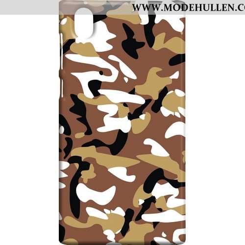 Hülle Sony Xperia L1 Muster Schutz Tarnung Handy Case Nubuck Camouflage