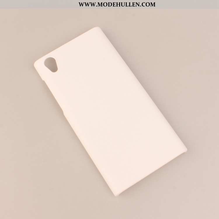 Hülle Sony Xperia L1 Nubuck Schutz Gelb Handy Case Einfach Gelbe
