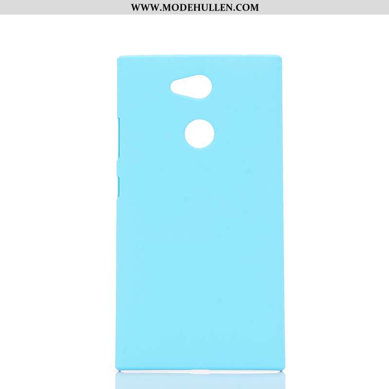 Hülle Sony Xperia L2 Schutz Nubuck Blau Handy Case