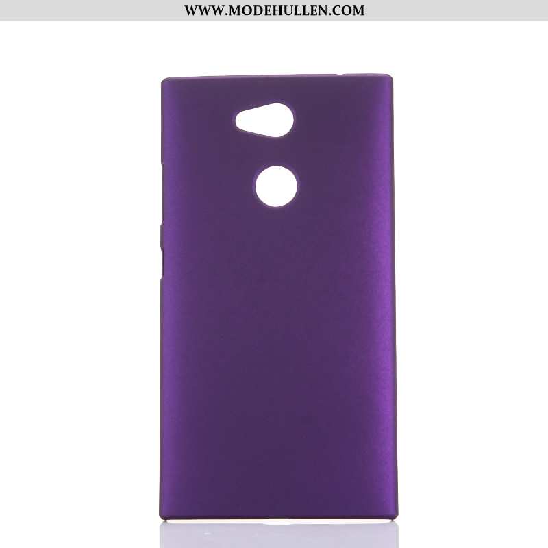 Hülle Sony Xperia L2 Schutz Nubuck Blau Handy Case