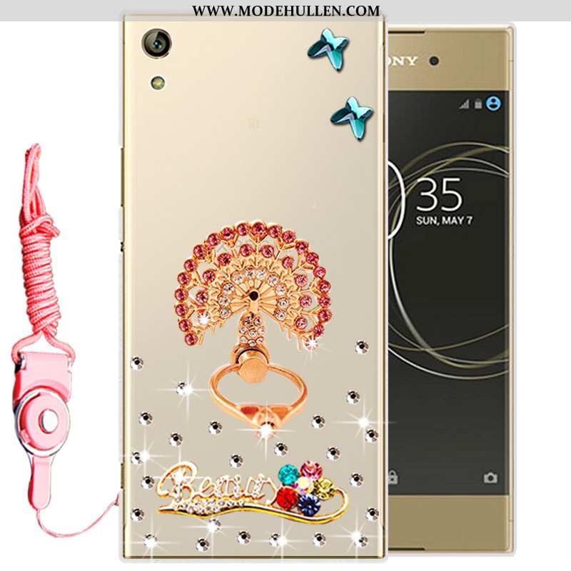 Hülle Sony Xperia Xa Ultra Silikon Schutz Gold Case Handy Weiche