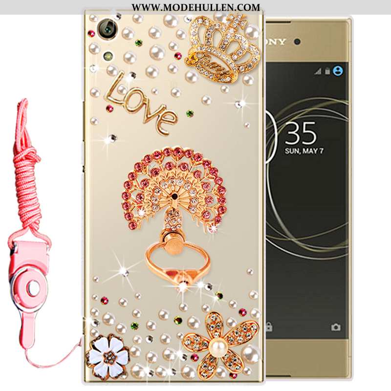 Hülle Sony Xperia Xa Ultra Silikon Schutz Gold Case Handy Weiche