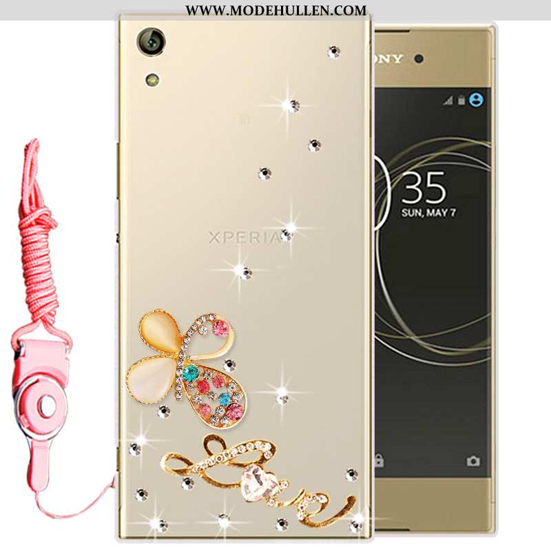 Hülle Sony Xperia Xa Ultra Silikon Schutz Gold Case Handy Weiche