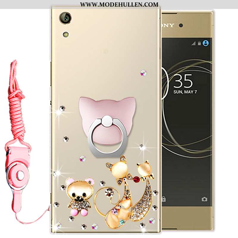 Hülle Sony Xperia Xa Ultra Silikon Schutz Gold Case Handy Weiche