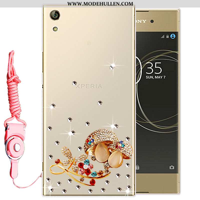 Hülle Sony Xperia Xa Ultra Silikon Schutz Gold Case Handy Weiche