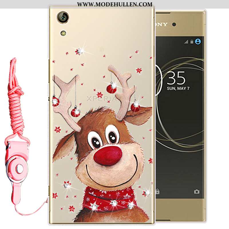 Hülle Sony Xperia Xa Ultra Silikon Schutz Gold Case Handy Weiche