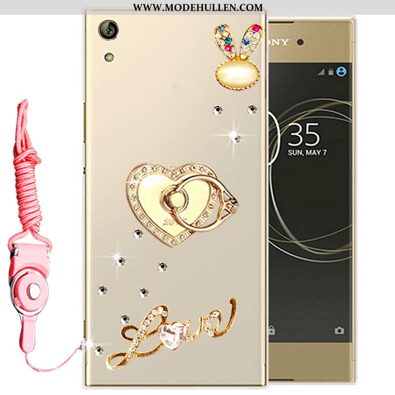 Hülle Sony Xperia Xa Ultra Silikon Schutz Gold Case Handy Weiche