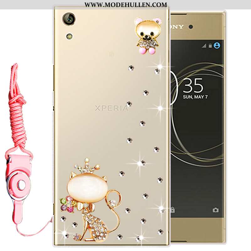 Hülle Sony Xperia Xa Ultra Silikon Schutz Gold Case Handy Weiche