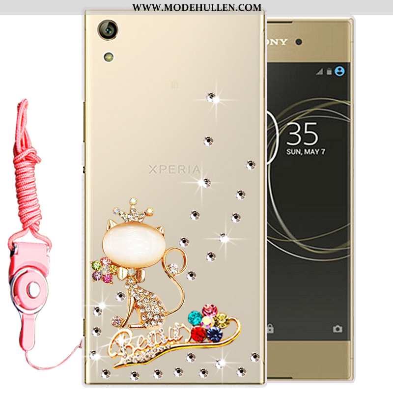 Hülle Sony Xperia Xa Ultra Silikon Schutz Gold Case Handy Weiche