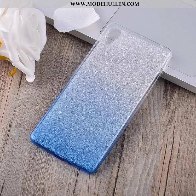 Hülle Sony Xperia Xa Weiche Silikon Anti-sturz Handy Case Pulver Blau