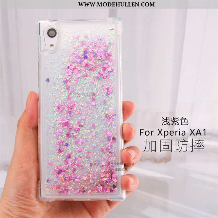 Hülle Sony Xperia Xa1 Hängende Verzierungen Kreativ Pulver Handy Case Rosa