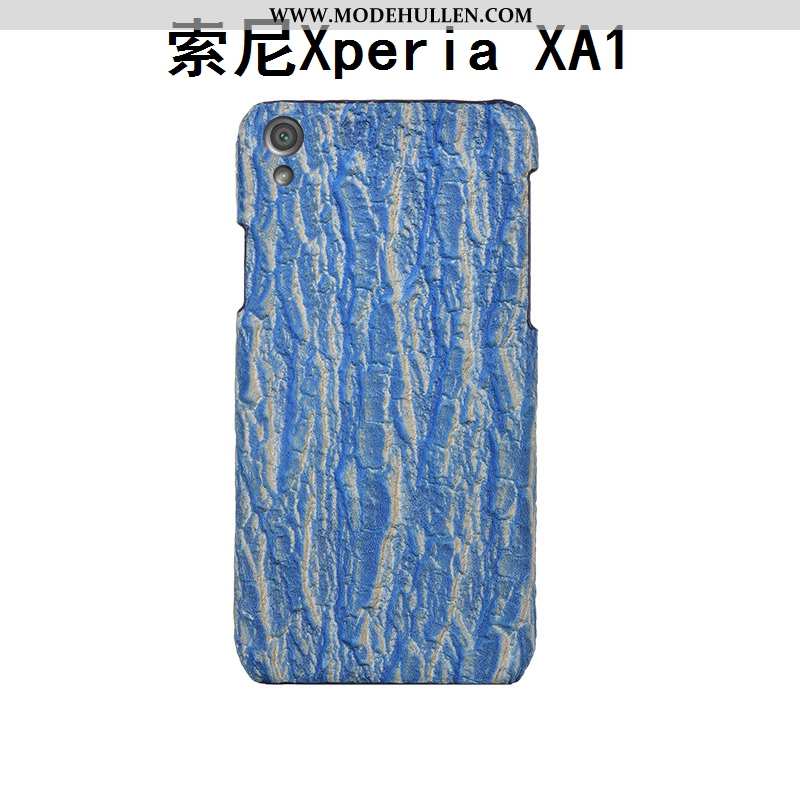 Hülle Sony Xperia Xa1 Persönlichkeit Kreativ Handy Echt Leder Schutz Angepasst Hintere Abdeckung Rot