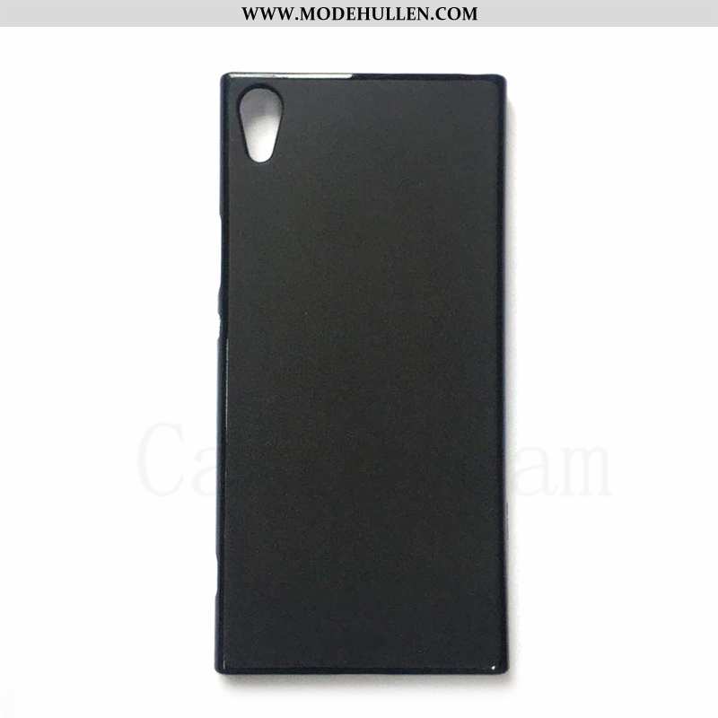 Hülle Sony Xperia Xa1 Schutz Blau Stoff Handy Case