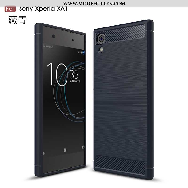 Hülle Sony Xperia Xa1 Schutz Mode Silikon Case Persönlichkeit Anti-sturz Schwarz