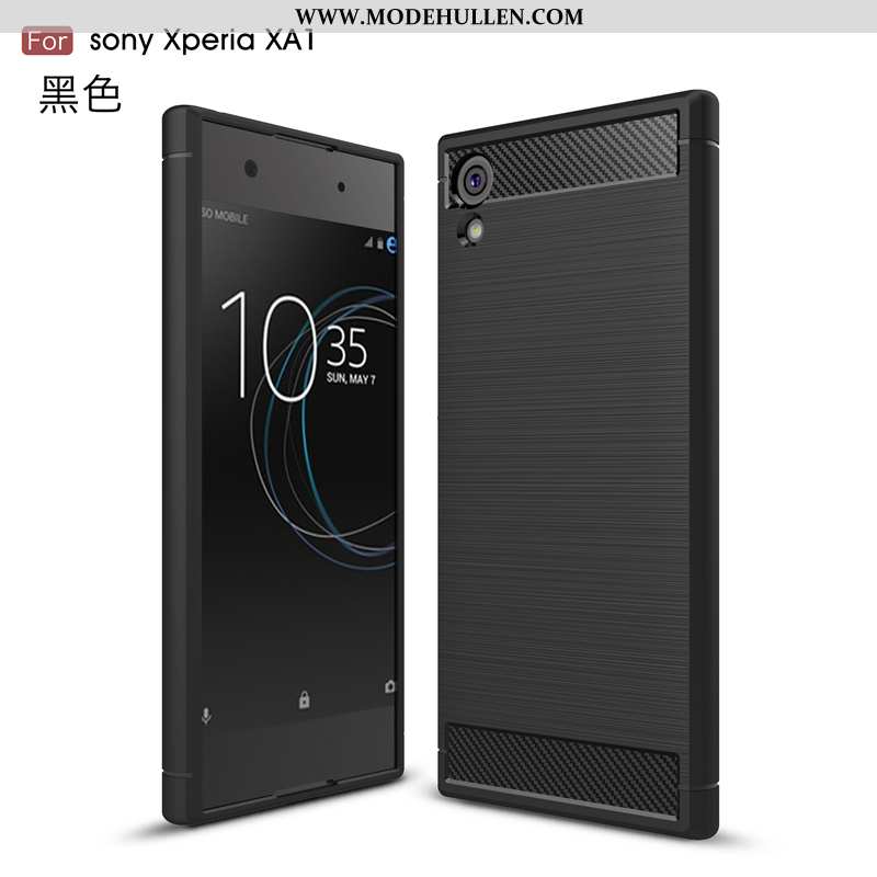 Hülle Sony Xperia Xa1 Schutz Mode Silikon Case Persönlichkeit Anti-sturz Schwarz