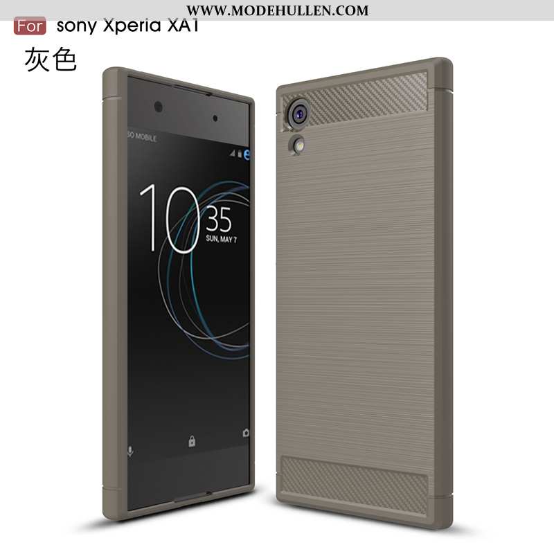 Hülle Sony Xperia Xa1 Schutz Mode Silikon Case Persönlichkeit Anti-sturz Schwarz
