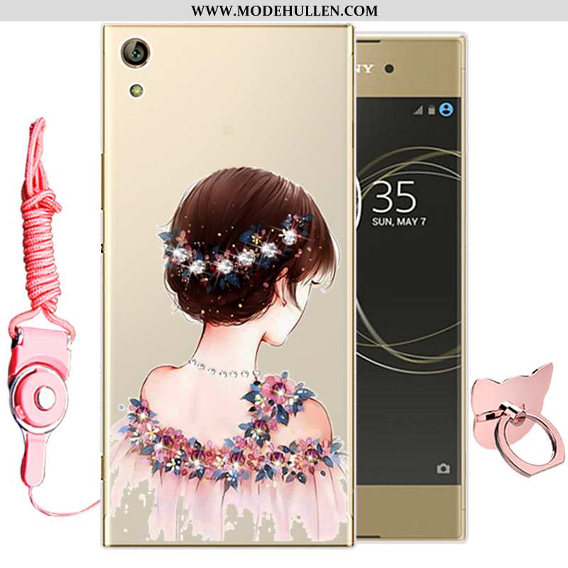 Hülle Sony Xperia Xa1 Ultra Weiche Silikon Grün Karikatur Handy Case