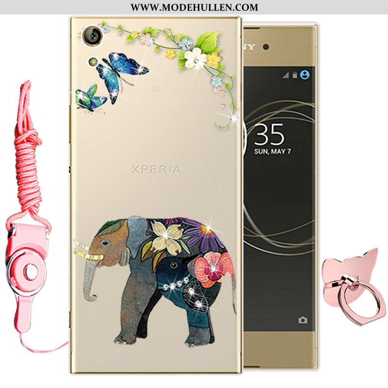 Hülle Sony Xperia Xa1 Ultra Weiche Silikon Grün Karikatur Handy Case