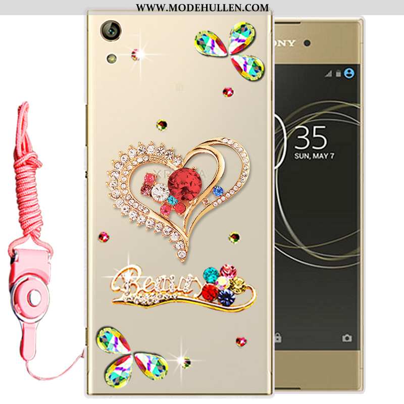 Hülle Sony Xperia Xa1 Ultra Weiche Silikon Schutz Handy Gold Case