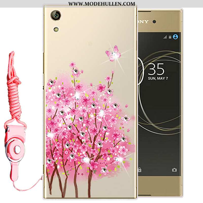 Hülle Sony Xperia Xa1 Ultra Weiche Silikon Schutz Handy Gold Case