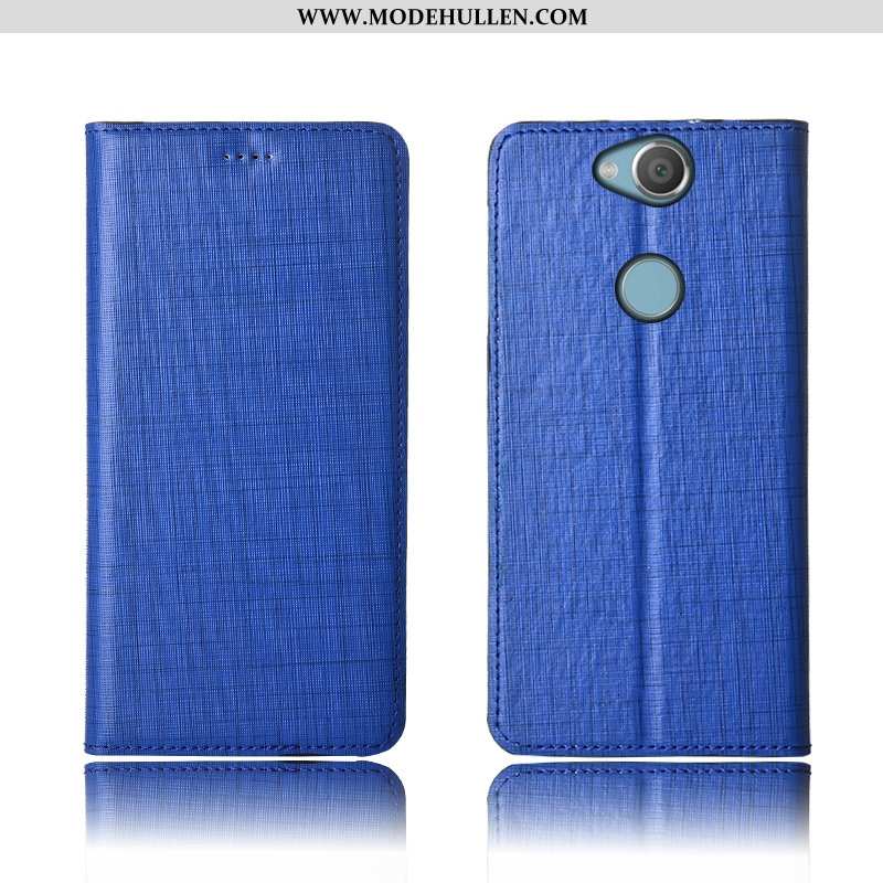 Hülle Sony Xperia Xa2 Plus Echt Leder Weiche Schutz Lederhülle Anti-sturz Case Blau