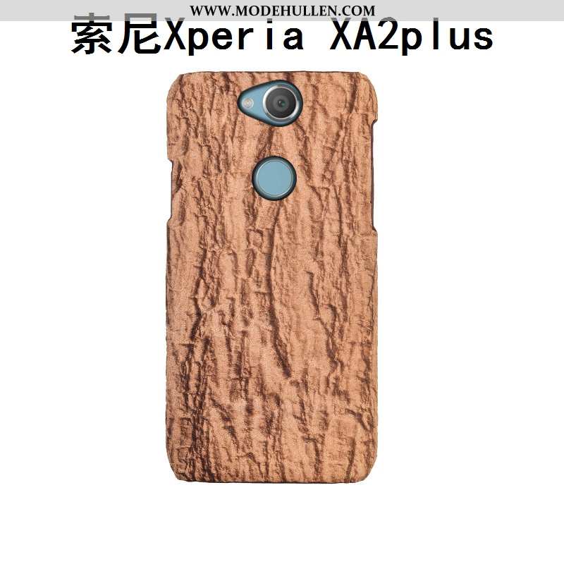 Hülle Sony Xperia Xa2 Plus Leder Schutz Anti-sturz Bäume Grau Case