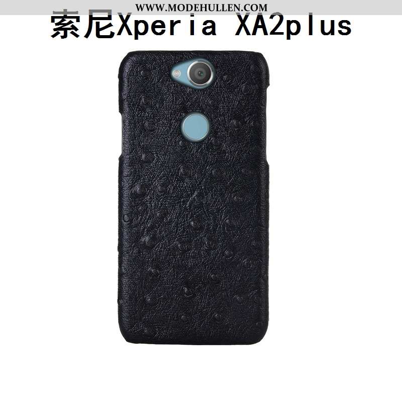 Hülle Sony Xperia Xa2 Plus Muster Schutz Leder Anti-sturz Echt Leder Kuh Braun