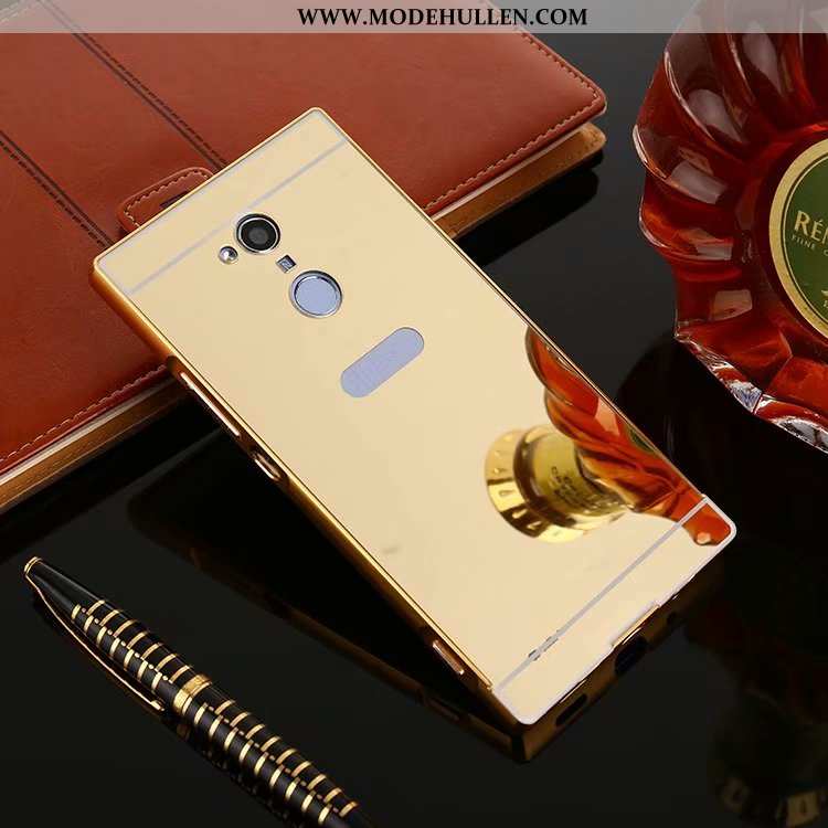 Hülle Sony Xperia Xa2 Ultra Schutz Metall Gold Case Schwer Handy