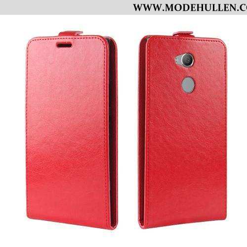 Hülle Sony Xperia Xa2 Ultra Silikon Lederhülle Anti-sturz Folio Alles Inklusive Rot Handy Rote