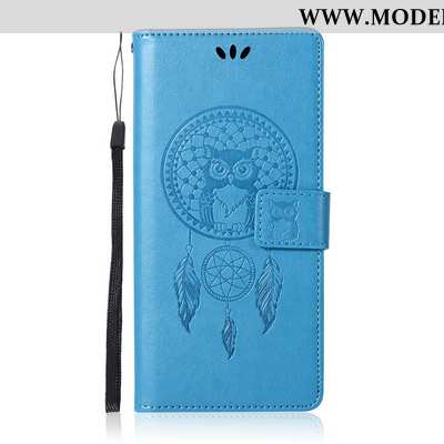 Hülle Sony Xperia Xz Premium Schutz Lederhülle Blau Case Folio Handy