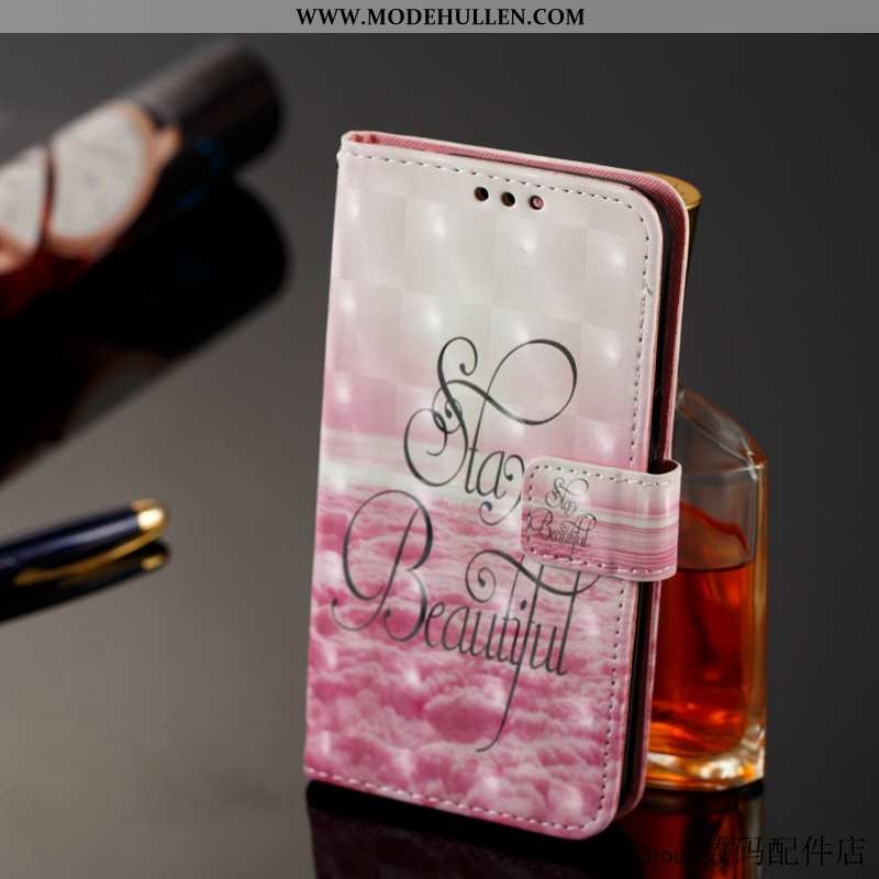 Hülle Sony Xperia Xz Premium Schutz Lederhülle Clamshell Rosa Handy Case