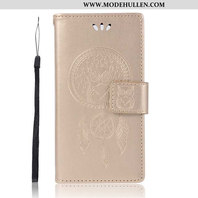 Hülle Sony Xperia Xz1 Compact Geldbörse Schutz Case Handy Gold Anti-sturz