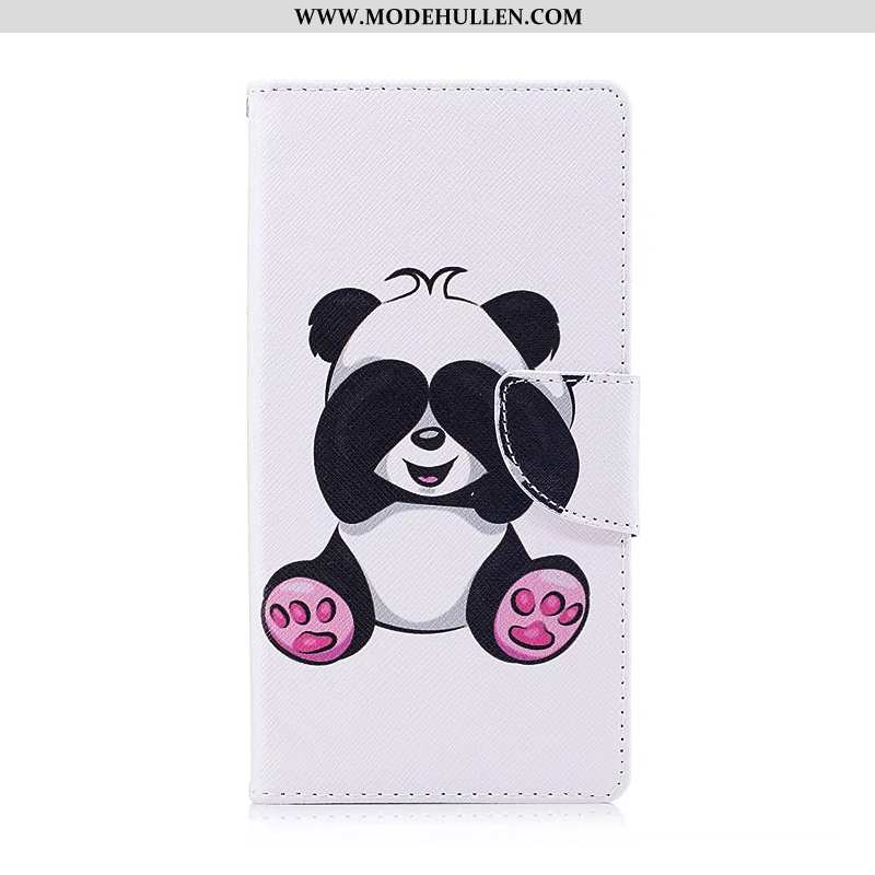 Hülle Sony Xperia Xz1 Compact Schutz Lederhülle Handy Case Gemalt Folio Blau