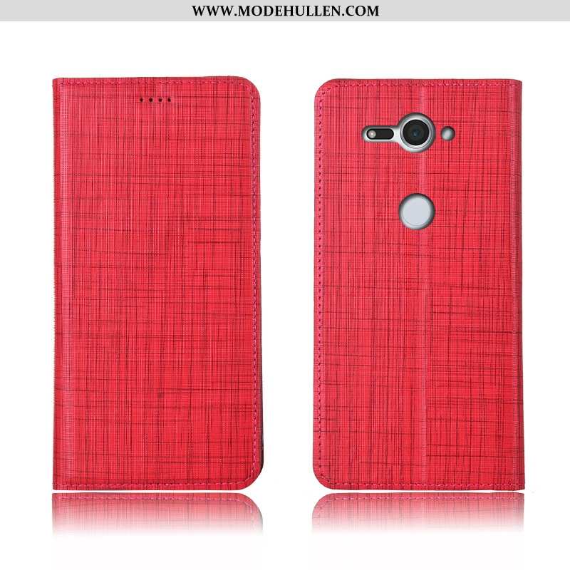 Hülle Sony Xperia Xz2 Compact Schutz Lederhülle Echt Leder Neu Case Einfassung Anti-sturz Blau