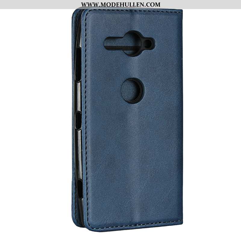 Hülle Sony Xperia Xz2 Compact Schutz Lederhülle Handy Schwarz Case