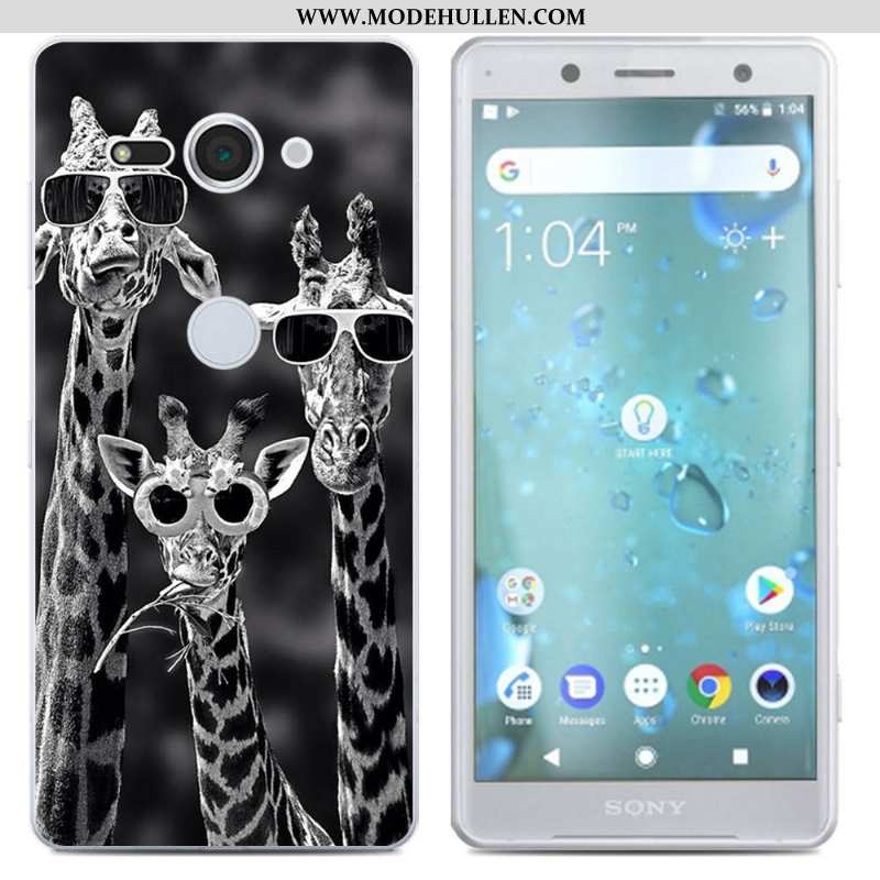 Hülle Sony Xperia Xz2 Compact Silikon Kreativ Handy Schwarz Case