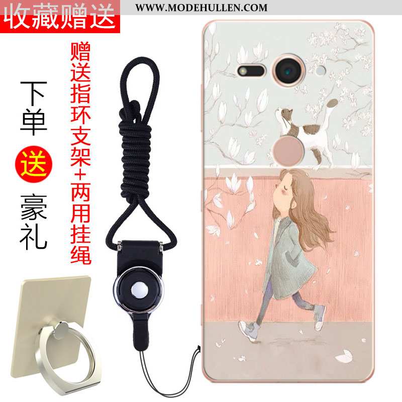 Hülle Sony Xperia Xz2 Compact Trend Weiche Schwarz Einfassung Kunst Anti-sturz Handy