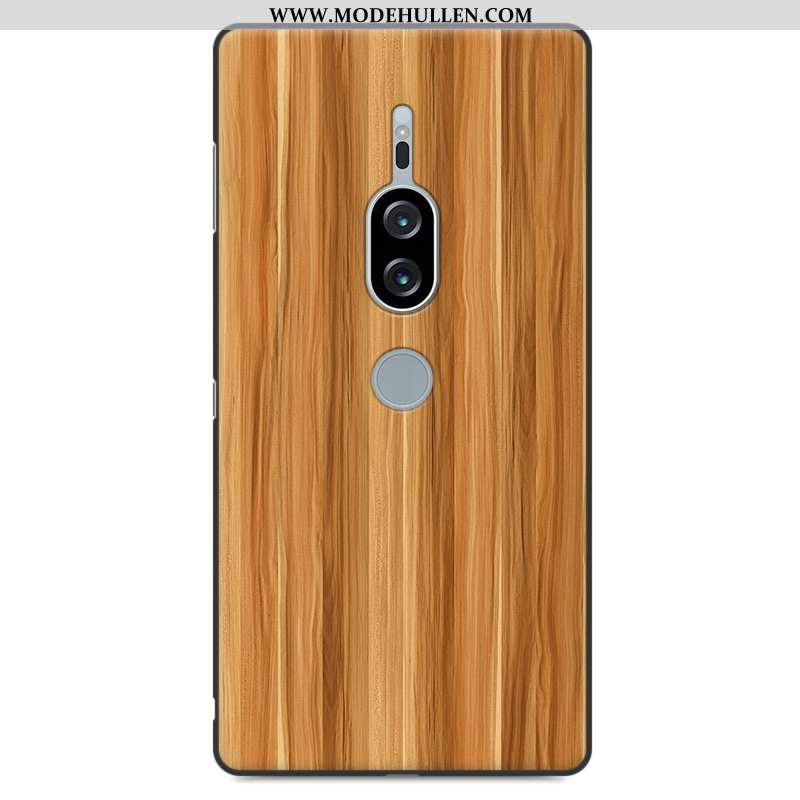 Hülle Sony Xperia Xz2 Premium Muster Aus Holz Grau Schutz Handy Persönlichkeit Anti-sturz
