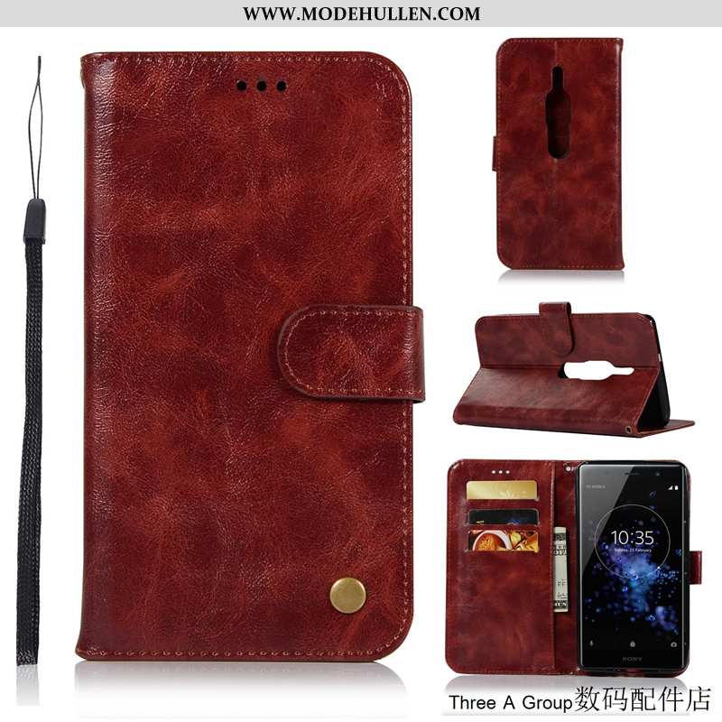 Hülle Sony Xperia Xz2 Premium Schutz Anti-sturz Case Einfassung Folio Handy Grau