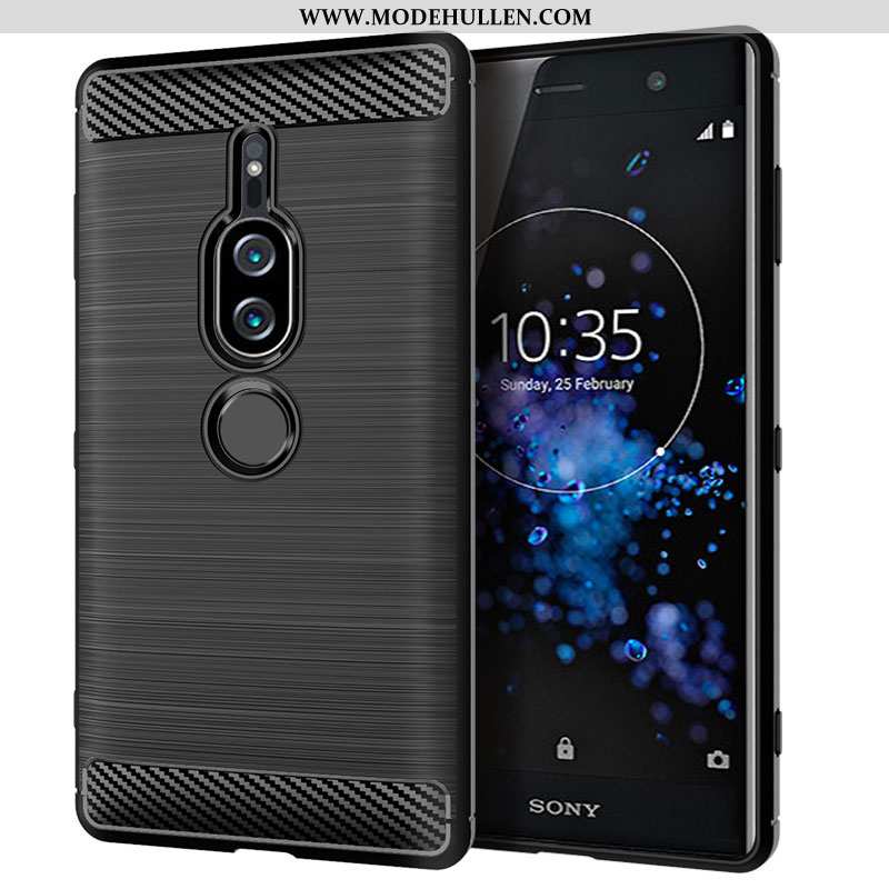 Hülle Sony Xperia Xz2 Premium Schutz Nubuck Case Liebhaber Weiche Silikon Persönlichkeit Rote