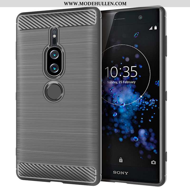 Hülle Sony Xperia Xz2 Premium Schutz Nubuck Case Liebhaber Weiche Silikon Persönlichkeit Rote