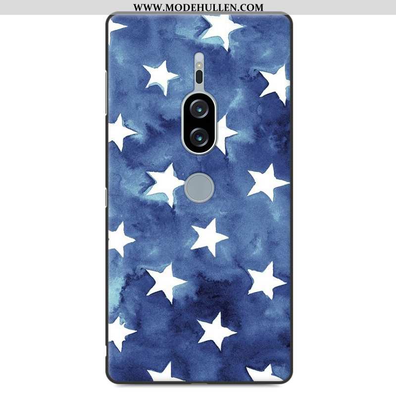 Hülle Sony Xperia Xz2 Premium Silikon Schutz Weiche Karikatur Handy Case Anti-sturz Dunkelblau