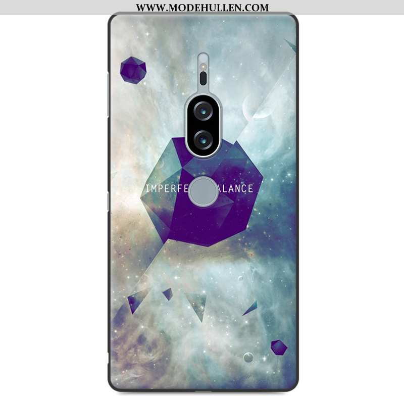 Hülle Sony Xperia Xz2 Premium Silikon Schutz Weiche Karikatur Handy Case Anti-sturz Dunkelblau